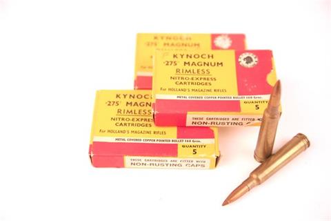 Rifle cartridges .275 H&H Mag., Kynoch, § frei ab 18