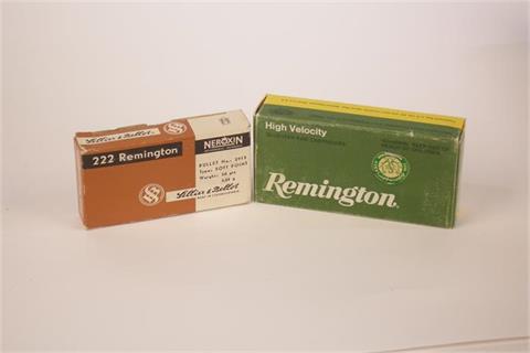 Rifle cartridges-Konvolut .222 Rem., § unrestricted