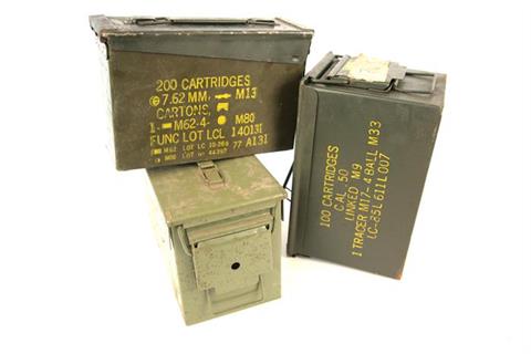 Ammo boxes-bundle lot