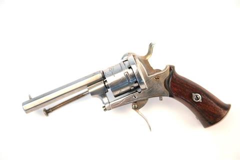 Lefaucheux-Revolver, unbekannter belgischer Erzeuger, 7 mm Stiftfeuer, ohne Nummer, § frei ab 18