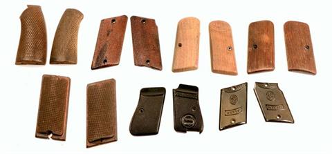 Pistol- and revolver grip panels mixed lot