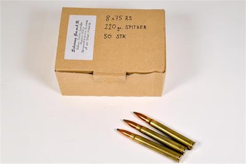 Rifle cartridges 8 x 75 RS, Scheiring, § unrestricted