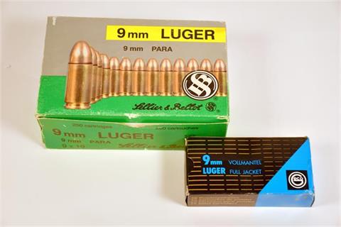 Pistol cartridges-mixed lot 9 mm Luger, § B