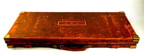 William Powell - Birmingham, oak and leather case for a pair of guns