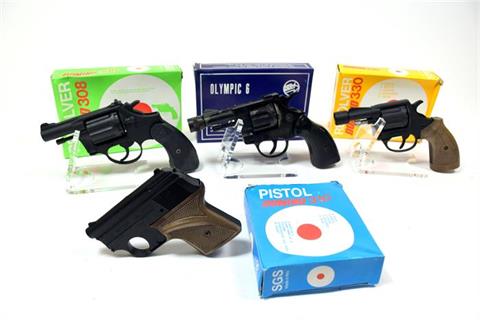 Signal pistols and revolvers bundle lot, 6mm Flobert blank, § unrestricted