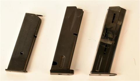 Pistolen-Magazinskonvolut  Beretta 92 und andere, .9 mm Luger