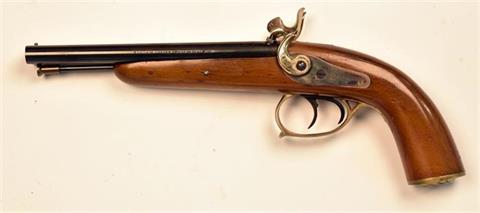 caplock pistol (replica), double barrelled, Jaeger Corsair, .44, #5048, § B model before 1871