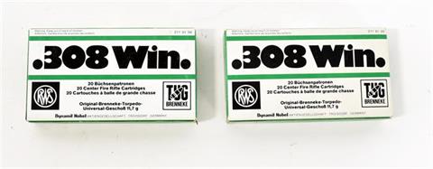 Rifle cartridges.308 Winchester, RWS, 3 unrestricted