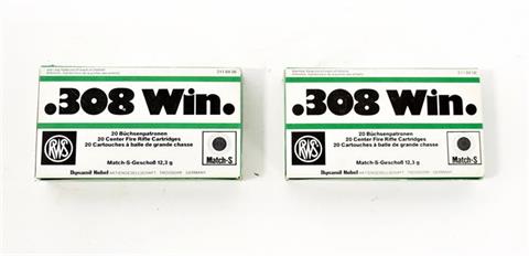 Rifle cartridges.308 Winchester, RWS, 3 unrestricted