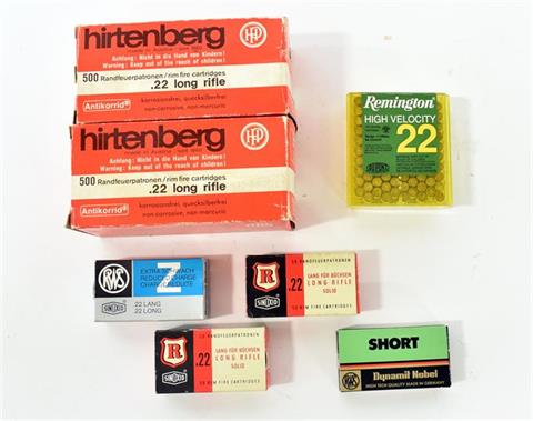 Rimfire cartridges-mixed lot .22, § unrestricted