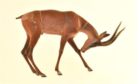 Bronzeskulptur Antilope (Impala), im Stil der Wiener Bronzen