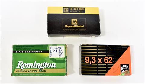 Rifle cartridges-mixed lot, various calibers, § unrestricted