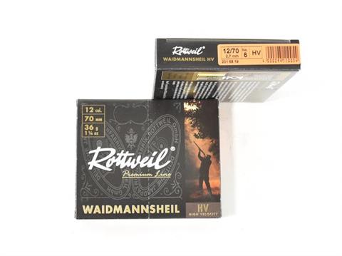 Shotgun cartridges Rottweil Waidmannsheil 12/70, § unrestricted