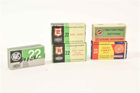 Rimfire cartridges-mixed lot .22 short, § unrestricted