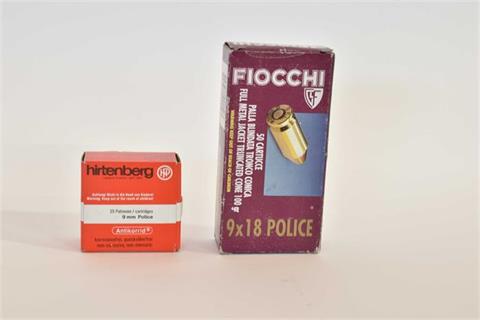 Pistol cartridges 9 mm Police (9 x 18), § B