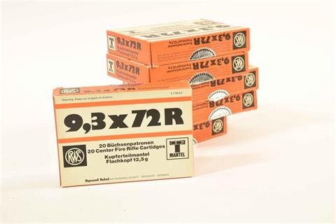 Rifle cartridges 9,3 x 72 R RWS, § unrestricted