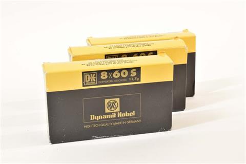Rifle cartridges 8 x 60 S RWS, § unrestricted