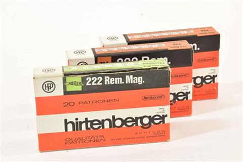 Rifle cartridges .222 Rem und .222 Rem Mag., Hirtenberger, § unrestricted