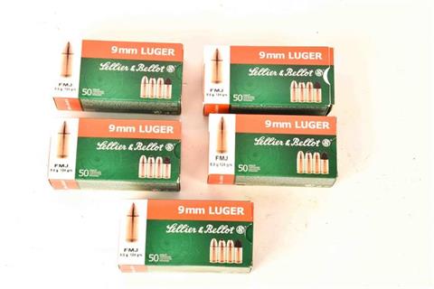 Pistol cartridges 9 mm Luger, Sellier & Bellot, § B