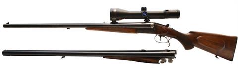 s/s combination gun Sauer & Sohn - Suhl, 7x57R; 12/70, #433841, with exchangeable barrel s/s shotgun 12/70 #433841, § C & D