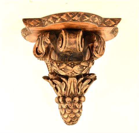 hand carved wall bracket