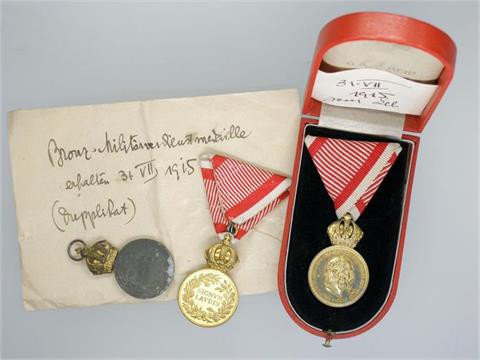 Austria-Hungary, bronze military service medals bundle lot