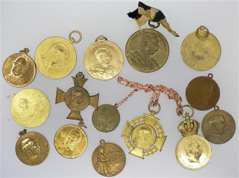 Österreich-Ungarn, Memorabilia-Medaillen Kaiser Franz-Josef I. - Konvolut