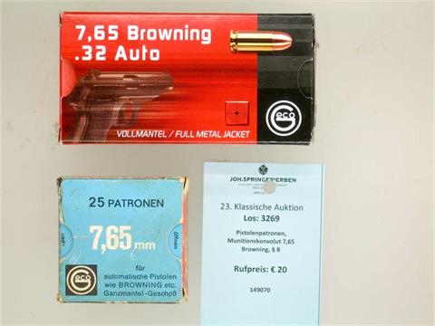 pistol cartridges, ammunition bundle lot .32 Auto, § B
