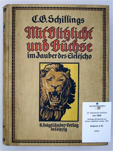 Schillings, Mit Blitzlicht und Büchse, Voigtländer Leipzig - 1910