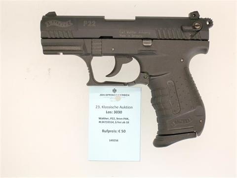 Walther, P22, 9mm PAK, #L34733554, § frei ab 18