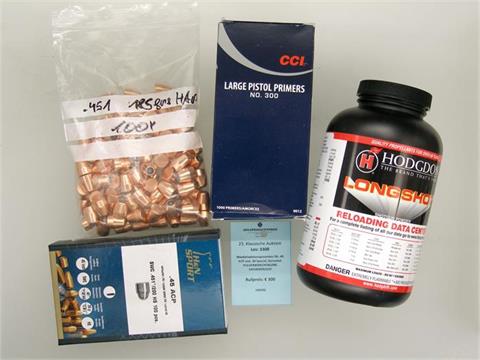 reloading gear for .45 ACP and .38 Spl, bundle lot. Explosives license required!