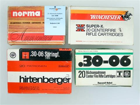 rifle cartridges .30-06 Sprg., bundle lot, § unrestricted