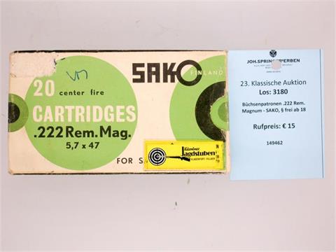 rifle cartridges .222 Rem. Mag. - SAKO, § unrestricted