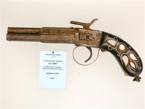pepperbox pistol, three barreled, decoration piece, § unrestricted