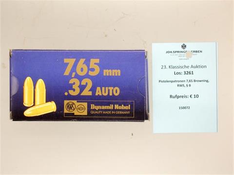 pistol cartridges .32 Auto, RWS, § B
