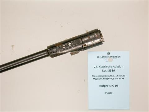 insertable barrel 12 bore to .22 WMR, Krieghoff, § unrestricted