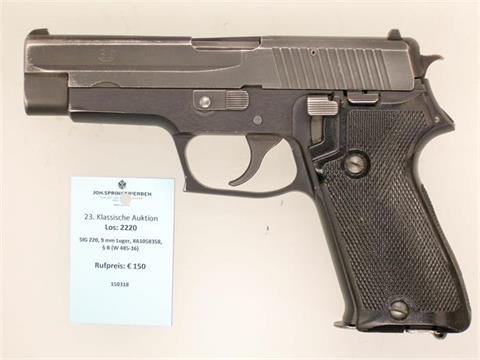 SIG 220, 9 mm Luger, #A1058358, § B (W 485-16)