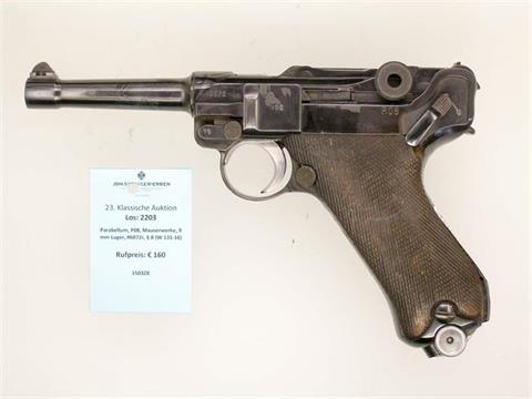 Parabellum, P08, Mauserwerke, 9 mm Luger, #6072r, § B (W 131-16)