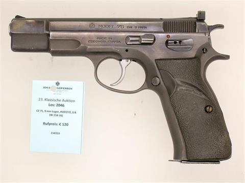 CZ 75, 9 mm Luger, #107272, § B (W 258-16)