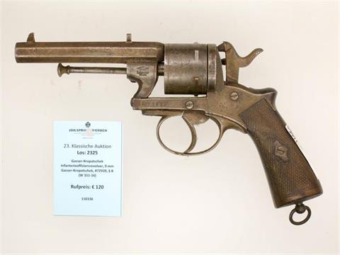 Gasser-Kropatschek infantry officer's revolver, 9 mm Gasser-Kropatschek, #72939, § B (W 311-16)