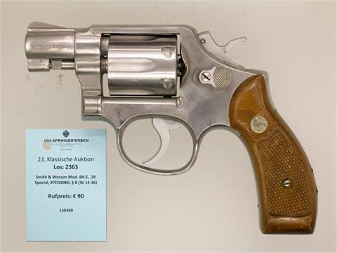Smith & Wesson model 64-2, .38 Spl, #7D19060, § B (W 14-16)