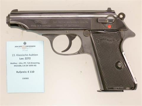 Walther - Ulm, PP, 7,65 Browning, #425586, § B (W 1020-16)