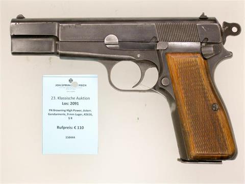 FN Browning High Power, österr. Gendarmerie, 9 mm Luger, #2616, § B