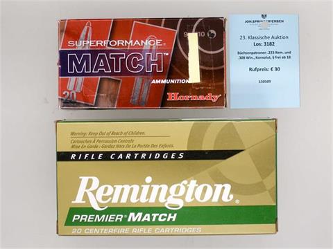 rifle cartridges .223 Rem. and .308 Win., bundle lot, § unrestricted
