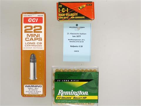 rimfire cartridges ..22 lr., bundle lot, § unrestricted