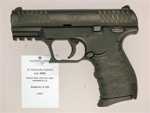 Walther model CCP, 9mm Luger, #WK004970, § B