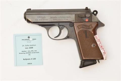 Walther - Ulm, PPK, 7,65 Browning, #244829. § B (W 3155-14)