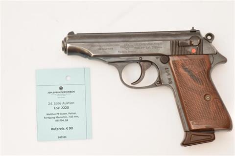 Walther PP österr. Polizei, Fertigung Manurhin, 7,65 mm, #35704, §B