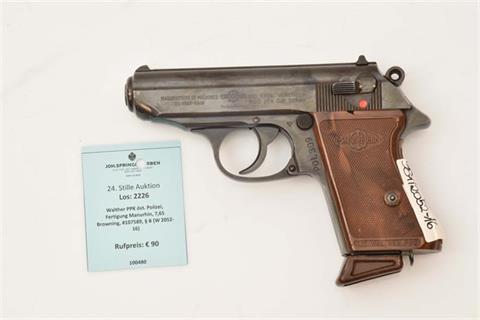 Walther PPK öst. Polizei, Fertigung Manurhin, 7,65 Browning, #107589, § B (W 2052-16)