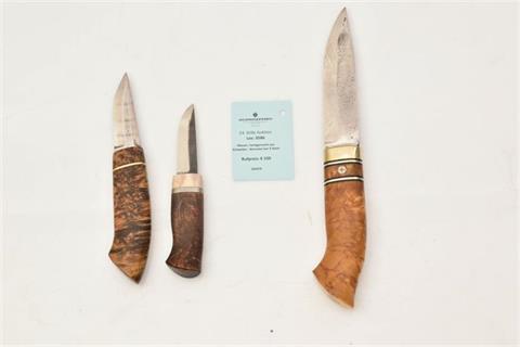 Messer, handgemacht aus Schweden - Konvolut von 3 Stück